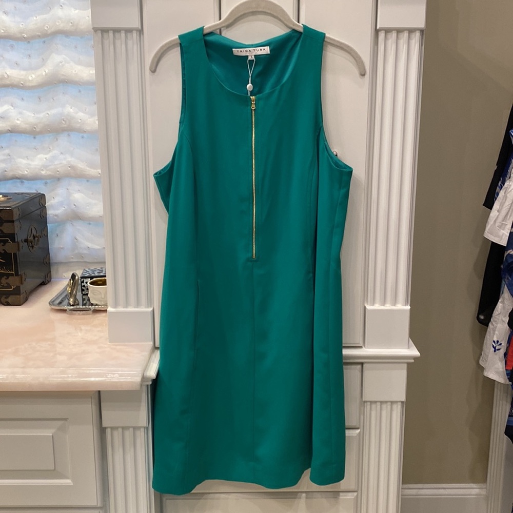 Trina Turk Reed A-Line Green Dress